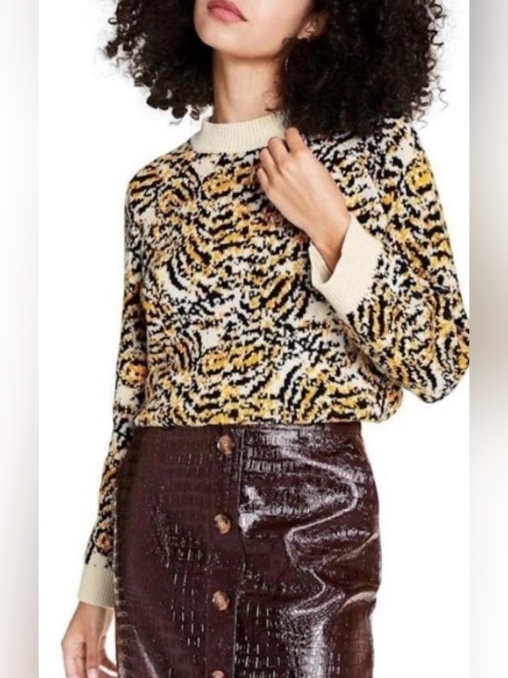 Rachel Comey Target Abstract Animal Print Knit Sweater Large